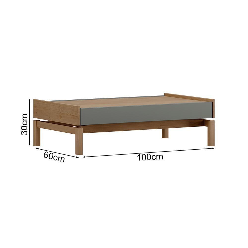 Mesa De Centro 1 Gaveta 100 Cm 2151 Oak Ferrolack Milani Store - 3