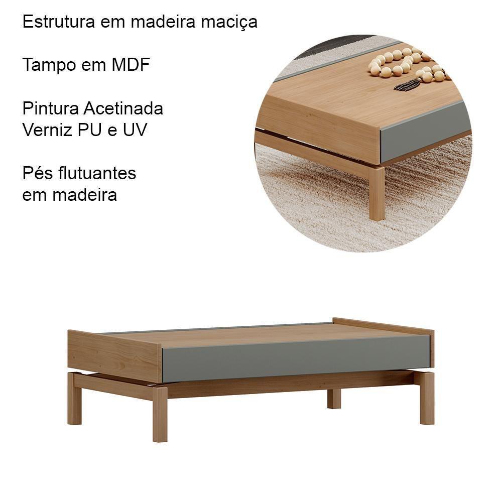 Mesa De Centro 1 Gaveta 100 Cm 2151 Oak Ferrolack Milani Store - 4