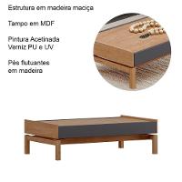 Mesa De Centro 1 Gaveta 100 Cm 2151 Tauari Concret Milani Store