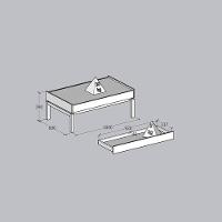 Mesa De Centro 1 Gaveta 100 Cm 2151 Tauari Concret Milani Store - 5