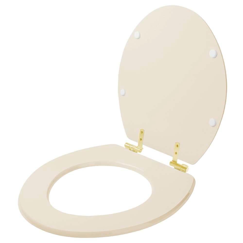 Assento Sanitário Soft Close Diamantina Areia Para Vaso Icasa Com Ferragem Dourada - 2