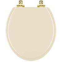 Assento Sanitário Soft Close Diamantina Areia Para Vaso Icasa Com Ferragem Dourada - 1