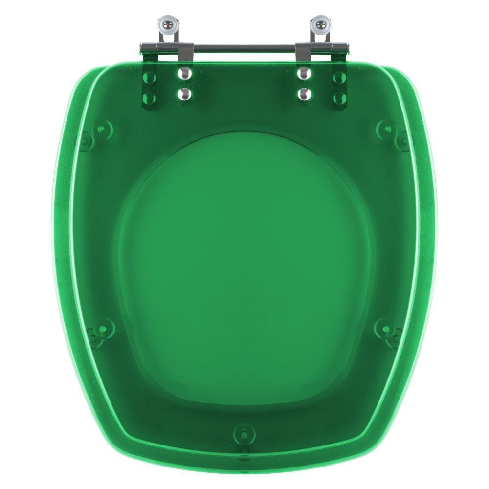 Assento Sanitário Poliester Thema Verde Transparente Para Vaso Incepa - 1