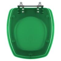 Assento Sanitário Poliester Thema Verde Transparente Para Vaso Incepa - 1