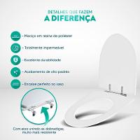 Assento Sanitário Poliester Studio Pêssego Rosa Shell Para Vaso Incepa - 3