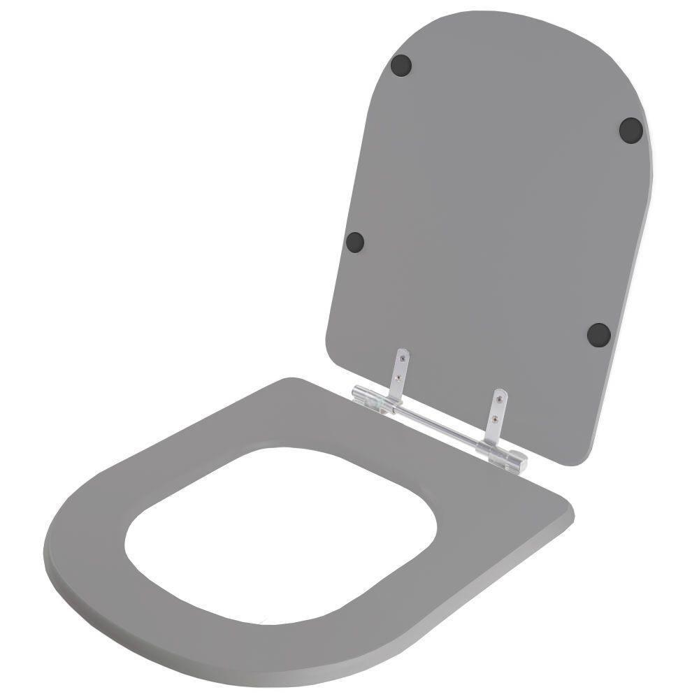 Assento Sanitário Poliester Vogue Plus Cinza Vip (cinza Escuro) Para Vaso Deca - 2