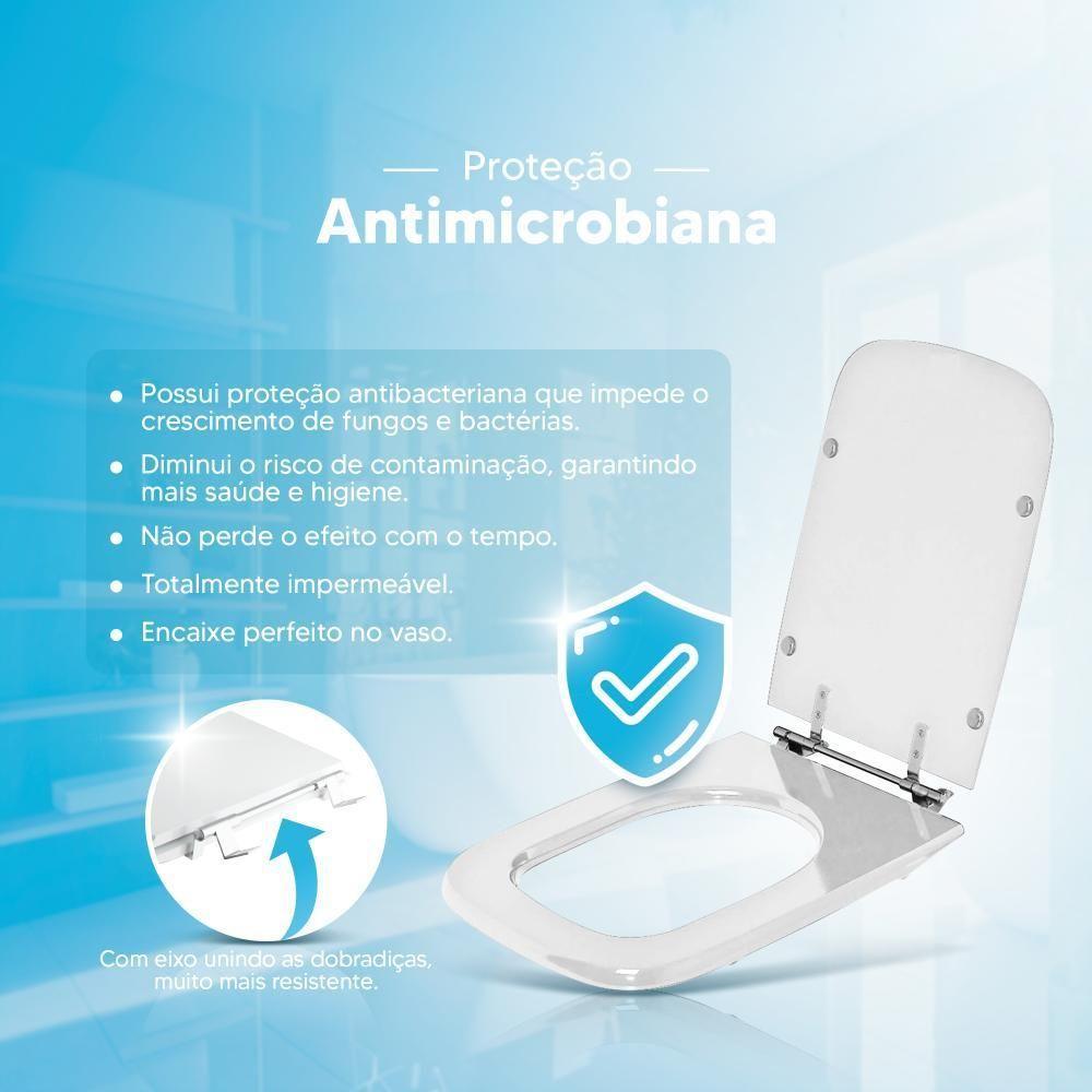 Assento Sanitário Poliester Antibacteriano Tivoli Neve (branco) Para Vaso Ideal Standard - 3