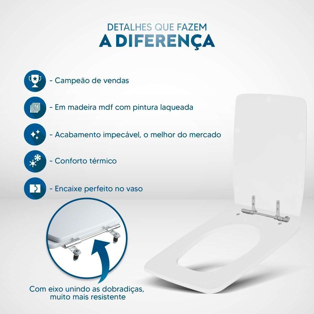 Assento Sanitário Malva Branco Para Vaso Mari - 6