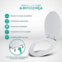 Assento Sanitário Poliester Victoria Branco Para American Standard - 3