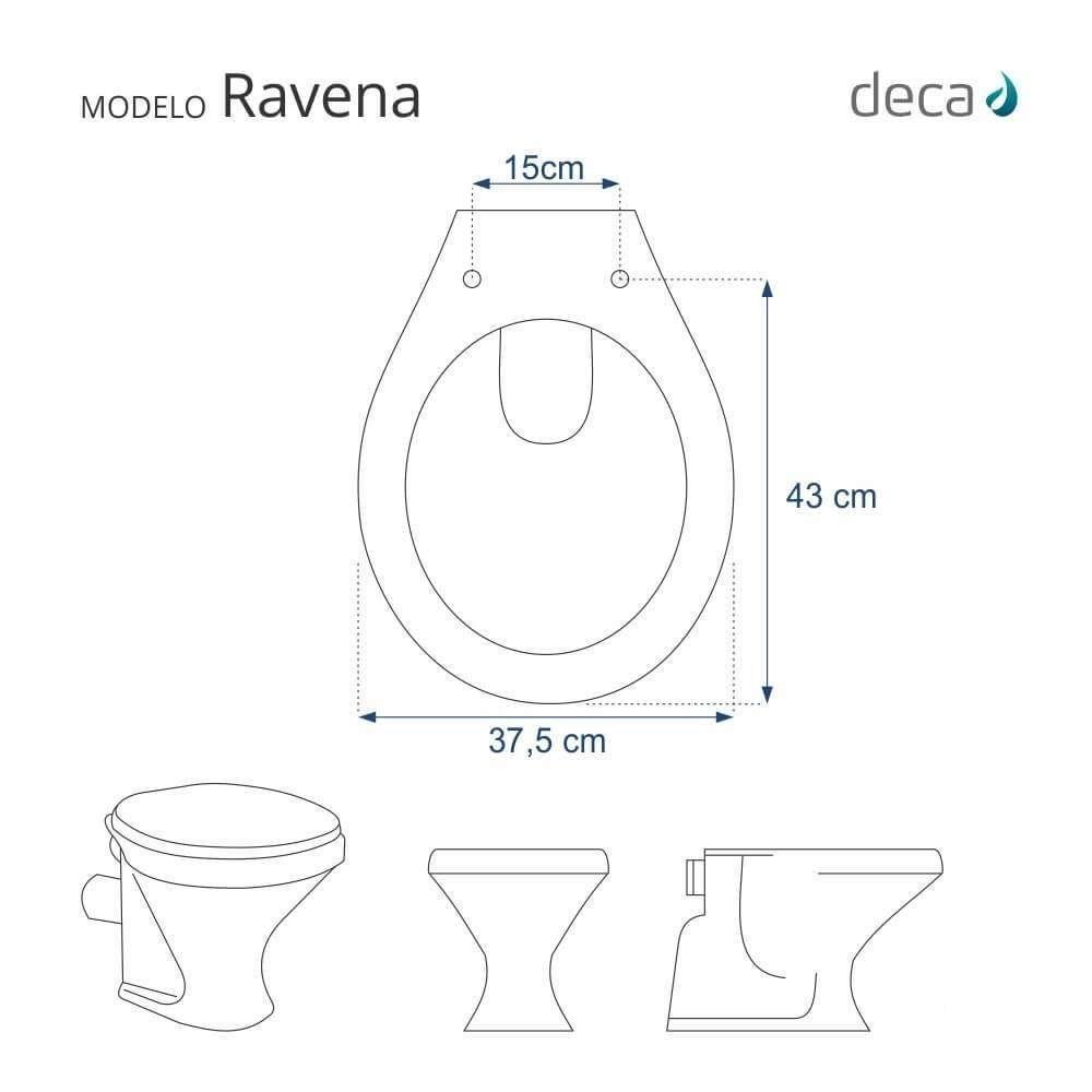 Assento Sanitário Ravena Bege Saara Para Vaso Deca - 3
