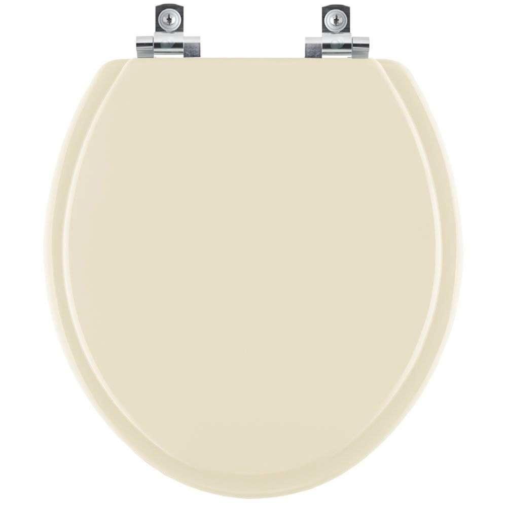 Assento Sanitário Com Amortecedor Convencional Oval Creme Para Vaso Deca - 1