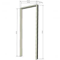 Jogo Batente Tauari 12 Sem Rebaixo - Cabeceira 102 X 215 X 12 - Hale - 3