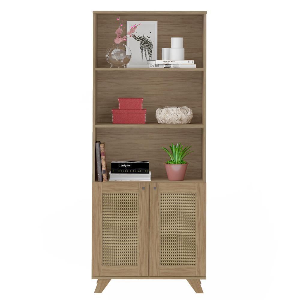 Estante 2 Portas 3 Nichos 172x70 4709 Carvalho Arly - 1