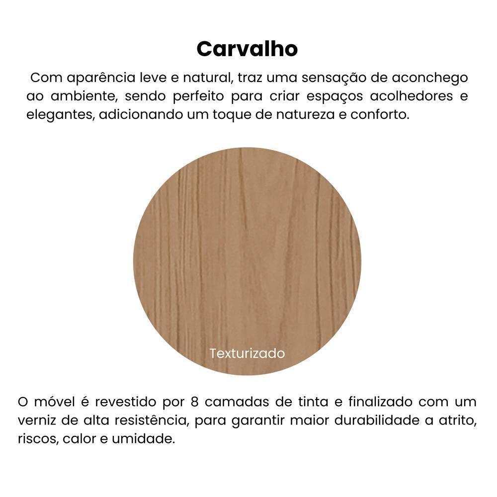 Estante 2 Portas 3 Nichos 172x70 4709 Carvalho Arly - 5