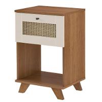 Mesa De Apoio 1 Gaveta 64 Cm 4673 Cinamomo Off White Arly - 1