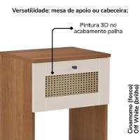 Mesa De Apoio 1 Gaveta 64 Cm 4673 Cinamomo Off White Arly - 5