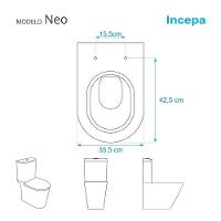 Tampa De Vaso Poliéster Neo Branco Para Bacia Incepa 1.6gpf 6lpf - 5