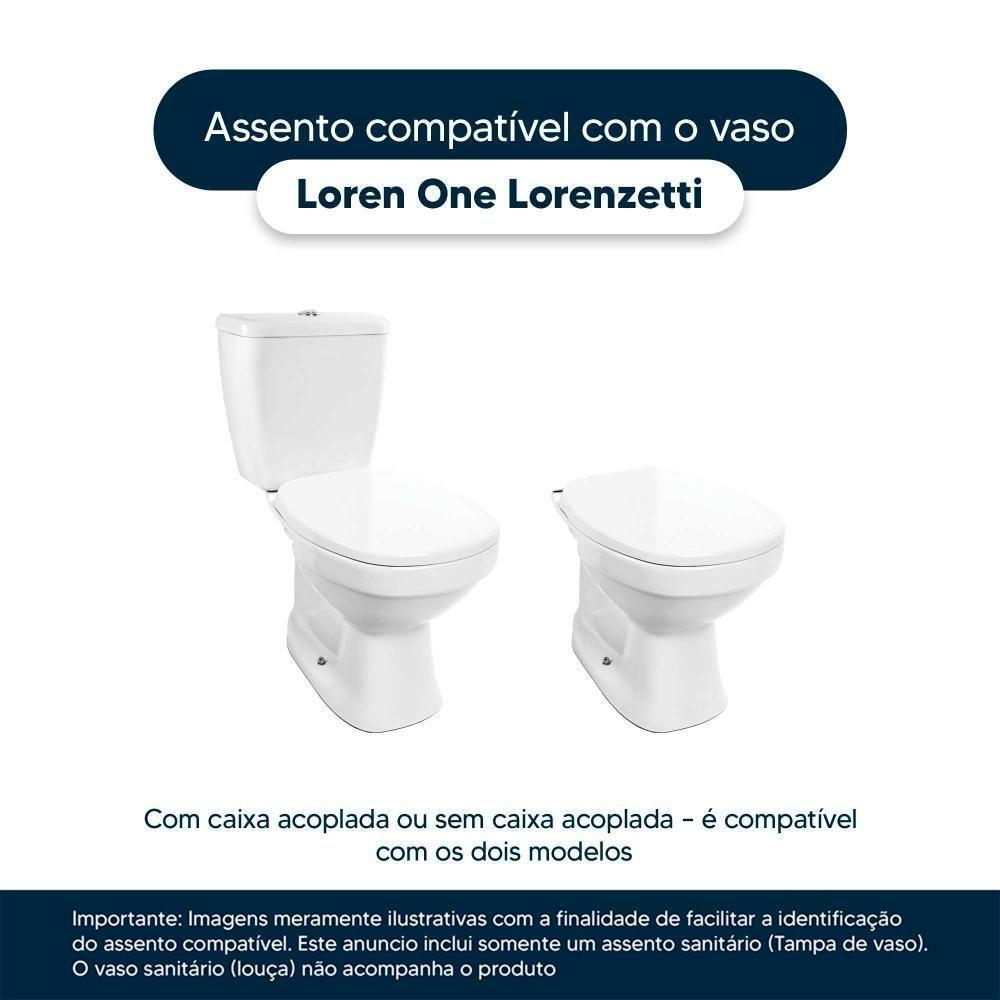 Tampa De Vaso Sanitário Loren One Bege Claro Para Louça Lorenzetti - 4