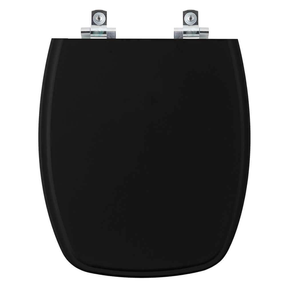 Assento Sanitário Soft Close Primula Plus Preto Para Vaso Fiori - 1