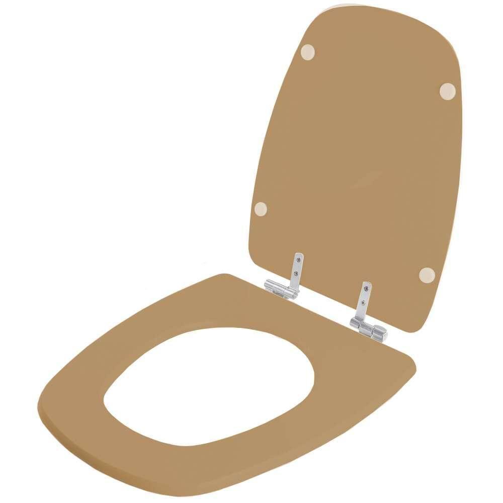 Assento Sanitário Soft Close Monte Carlo Bege Castor Para Vaso Deca - 2