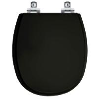 Assento Sanitário Soft Close Loren One Preto Para Vaso Lorenzetti - 1