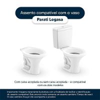Assento Sanitário Soft Close Parati Cinza Claro Para Vaso Logasa
