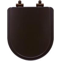 Tampa De Vaso Poliéster Com Amortecedor Link-lk Marrom Fosco Para Bacia Deca Com Ferragem Marrom - 1