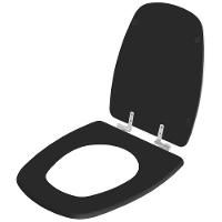Assento Sanitário Soft Close Venice Preto Para Vaso Belize - 2