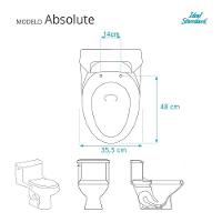 Tampa De Vaso Poliester Absolute Bege Claro Para Louça Ideal Standard - 5