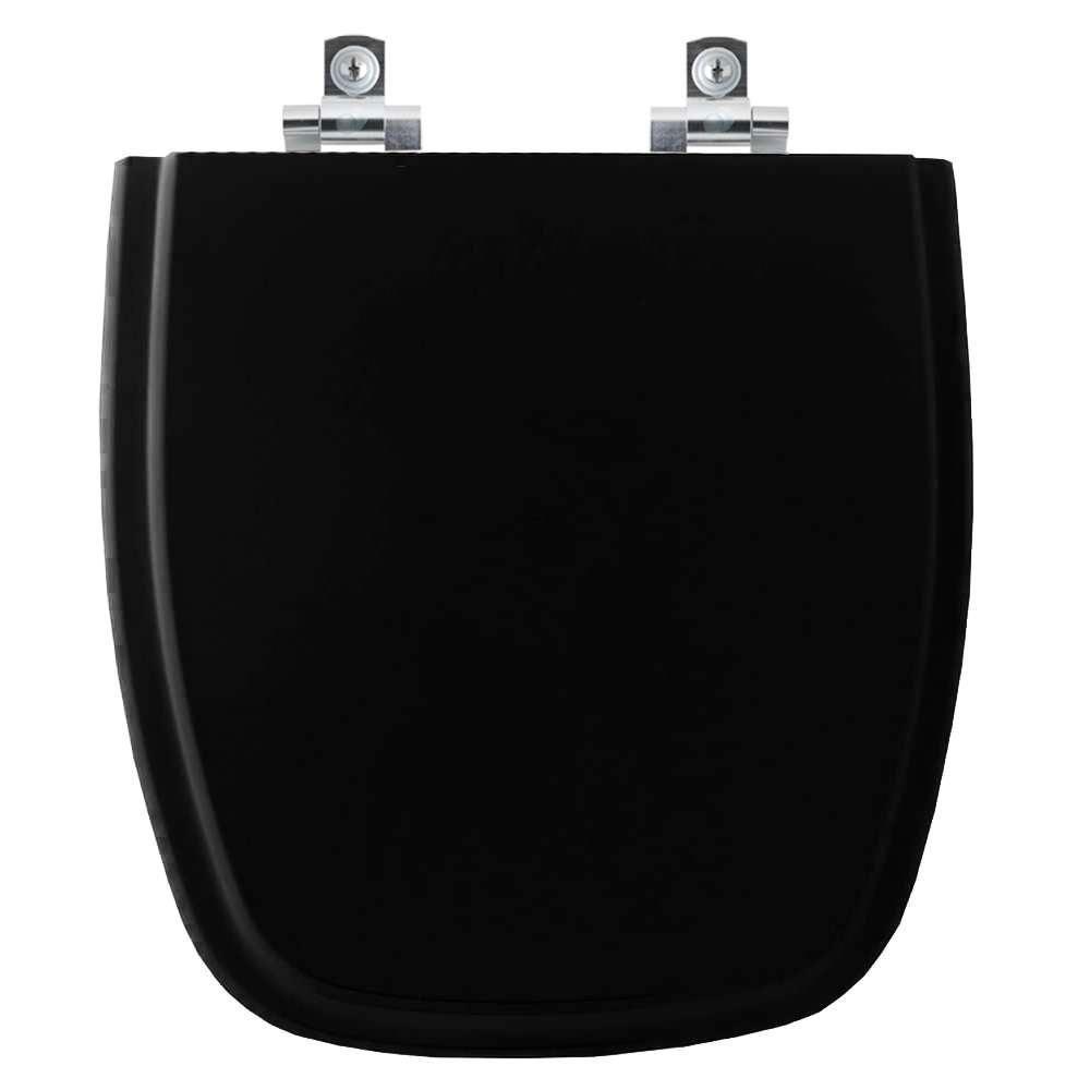 Assento Sanitário Soft Close City Preto Para Vaso Celite - 1