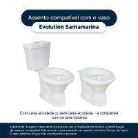 Assento Sanitário Soft Close Evolution Cinza Claro Para Vaso Santamarina