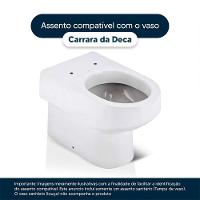 Tampa De Vaso Laqueado Com Amortecedor Carrara Marrom Fosco Para Bacia Deca Com Ferragem Marrom - 2