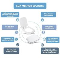 Assento Sanitário Tampa De Vaso Branco Resina Poliester Gap Para Bacia Roca