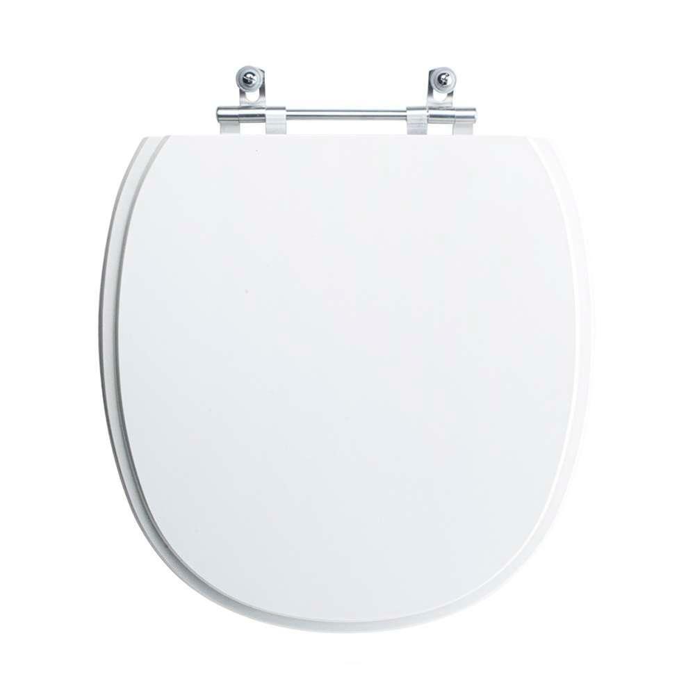 Assento Sanitário Tampa De Vaso Branco Mdf Laqueado Massima Para Bacia Incepa - 1