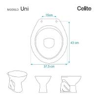 Assento Sanitário Soft Close Uni Branco Para Vaso Celite - 5