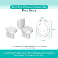 Assento Sanitário Tampa De Vaso Branco Mdf Laqueado Fast Para Bacia Deca - 3