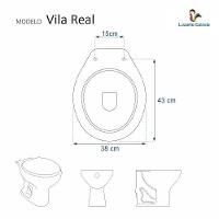 Assento Sanitário Soft Close Vila Real Cinza Claro Para Vaso Luzarte - 3