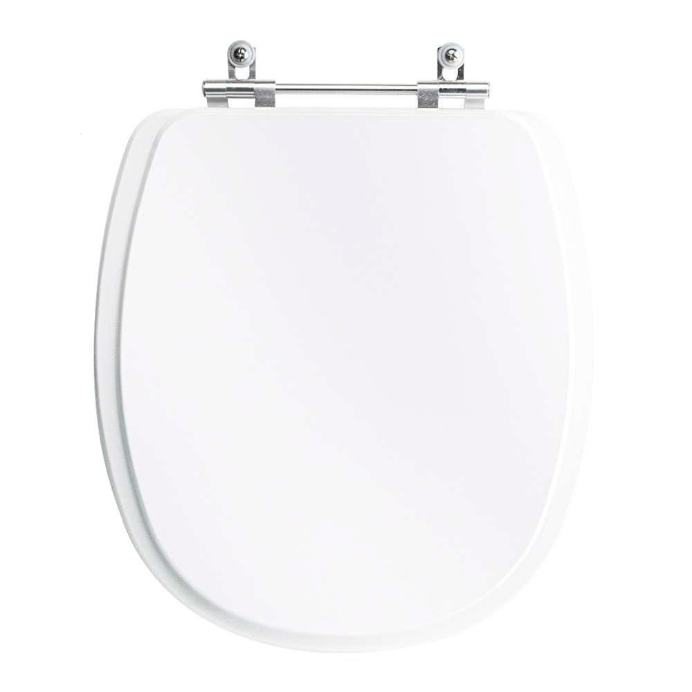 Assento Sanitário Tampa De Vaso Branco Mdf Laqueado Aspen Para Bacia Deca - 1