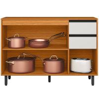 Balcão Com Tampo 3 Portas 2 Gavetas 120 Cm 12640 Raven Freijo Off White Pln - 5