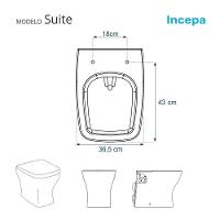 Assento Sanitário Poliéster Suite Branco Para Vaso Incepa 37301 - 5