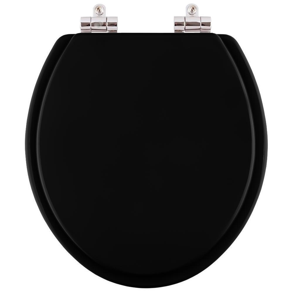 Assento Sanitário Poliéster Soft Close Iris Preto Para Vaso Mari - 1