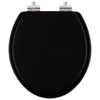 Assento Sanitário Poliéster Soft Close Iris Preto Para Vaso Mari - 1