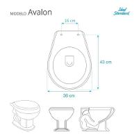 Tampa De Vaso Avalon Azul Cobalto Para Louça Ideal Standard - 5