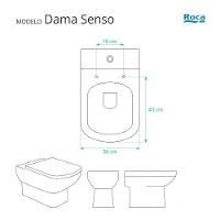 Tampa De Vaso Dama Senso Branco Para Bacia Roca - 5