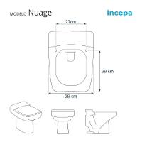 Tampa De Vaso Nuage Verde Agua Para Bacia Incepa - 5