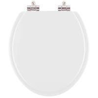 Tampa De Vaso Poliester Com Amortecedor Leiria Branco Para Bacia Luzarte - 1