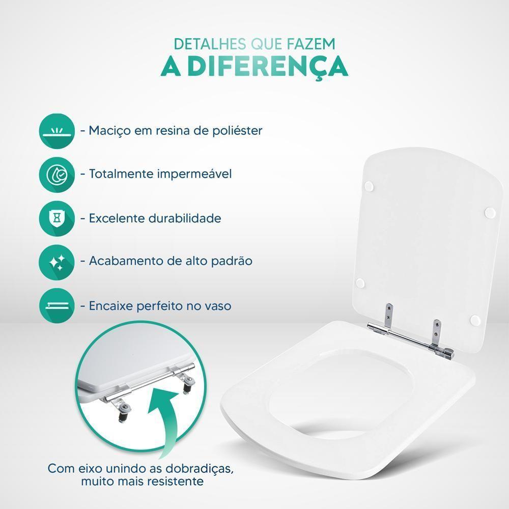 Tampa De Vaso Acrilico Bali Branco Para Bacia Incepa 6lpf - 3