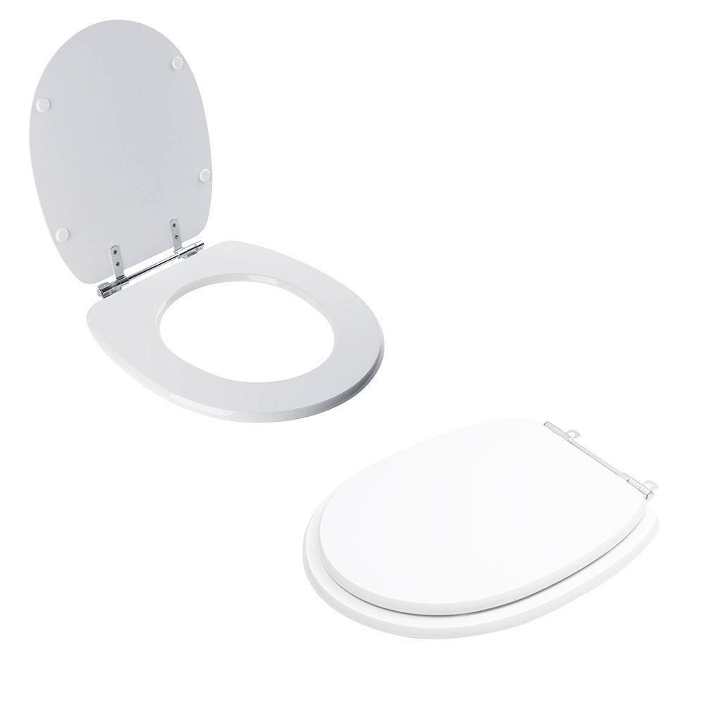 Assento Sanitário Tampa De Vaso Branco Resina Poliester Village Para Bacia Deca - 2