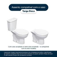 Assento Sanitário Targa Cinza Real Para Vaso Deca