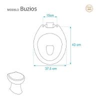 Assento Sanitário Com Fechamento Lento Buzios Branco Para Vaso Hervy - 5